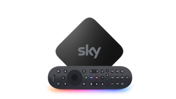 Eine Sky Stream Box mit Fernbedienung.