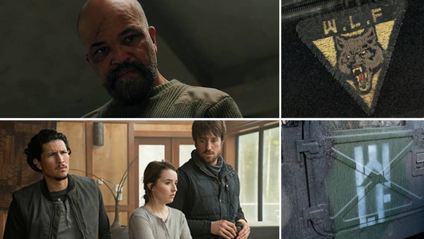 Bilder der Wolves und ihren Symbolen in der zweiten Staffel von The Last of Us