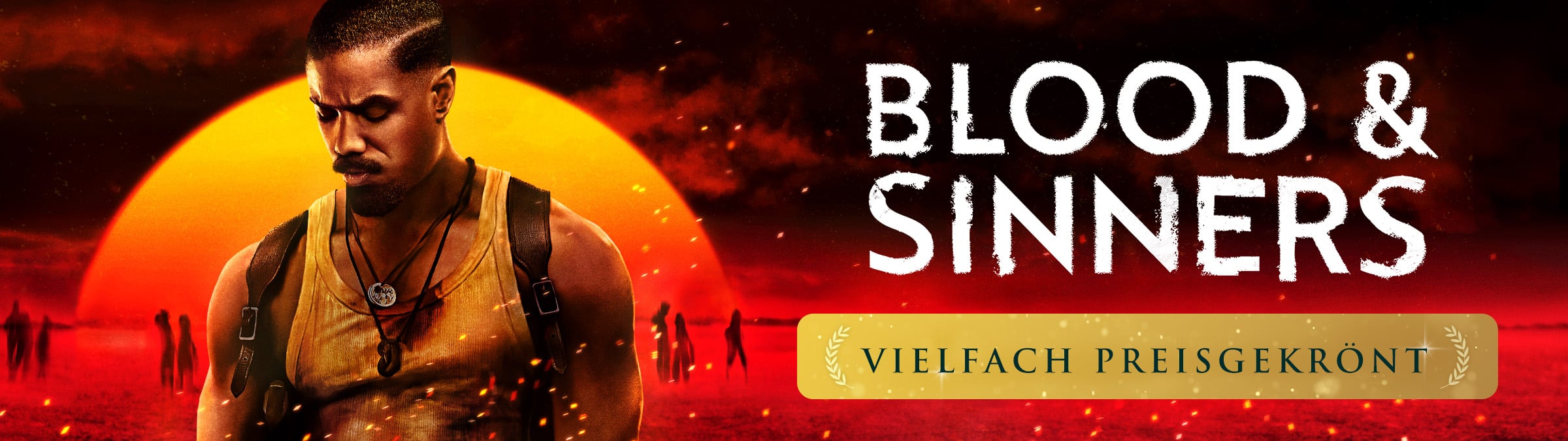 32:9-Grafik zum Oscar-nominierten Film Blood & Sinners - für AT-Home